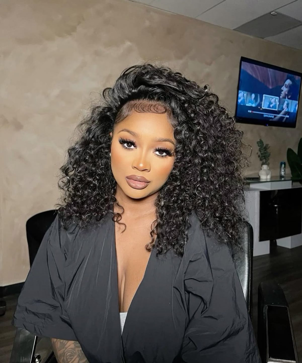 Curly Flip-over Half Wig