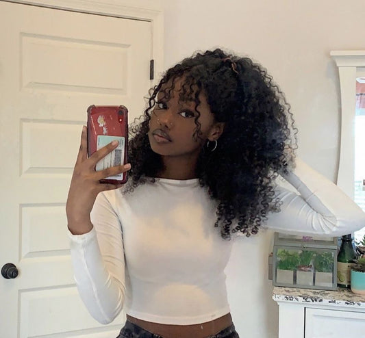 Curly Flip-over Half Wig